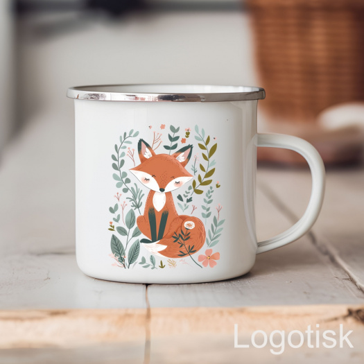 Plechový hrnek potisk LIŠKA se jménem