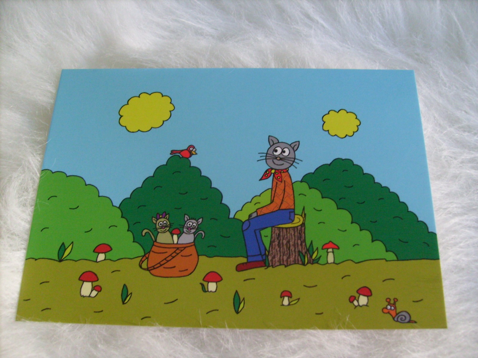 Houbařící rodinka