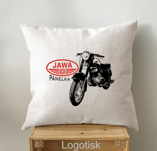 Polštář s potiskem Jawa Panelka veterán