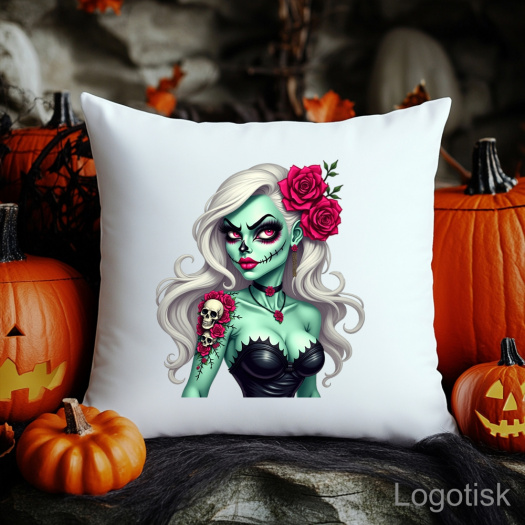 Polštář potisk DÍVKA ZOMBIE
