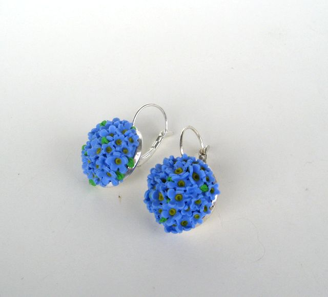 Pomněnkové náušnice