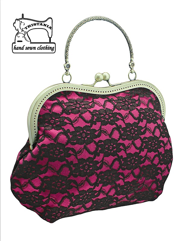 Dámská společenská kabelka krajková 1050A