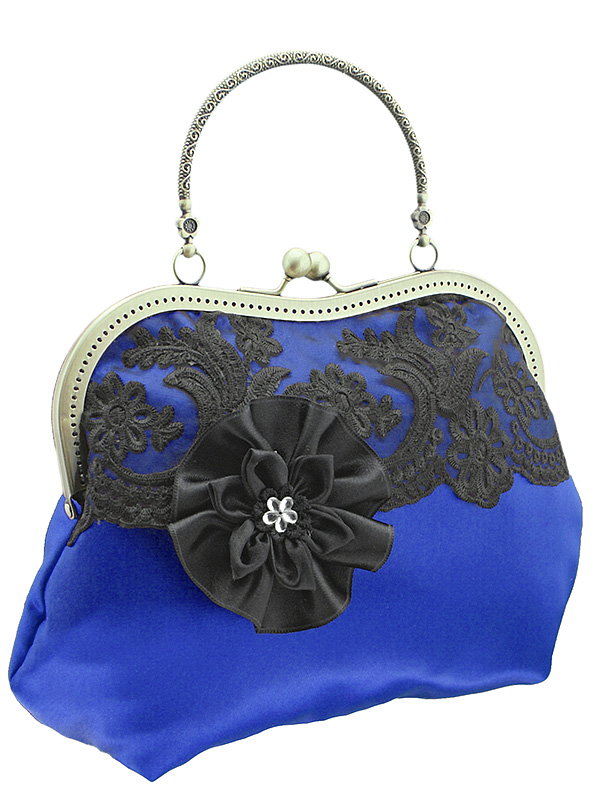 Dámská společenská kabelka modrá 1150A