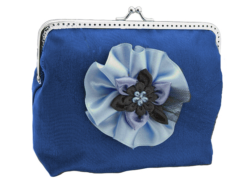 Společenská modrá dámská kabelka 13955AH
