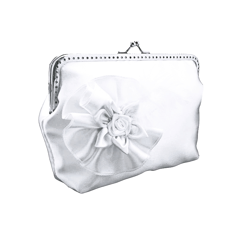 Svatební kabelka bílá do ruky  0445A