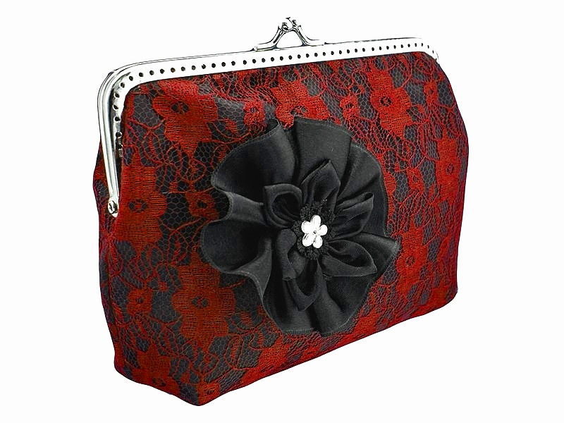 Dámská společenská kabelka krajková 0532A