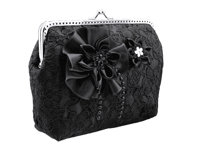 Dámská společenská kabelka černá 0630A