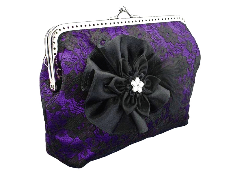 Krajková společenská dámská kabelka 0690A