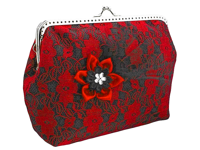 Dámská společenská kabelka krajková 09101A