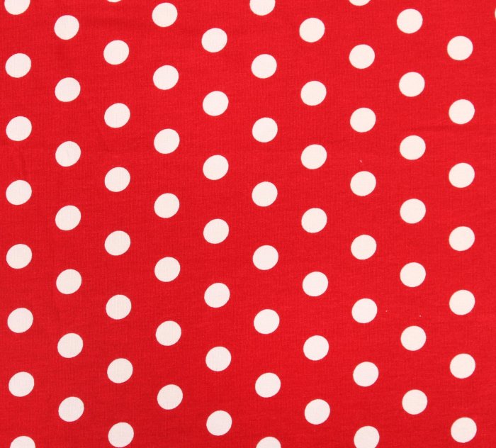 Šaty dlouhé-červený puntík-rezervace