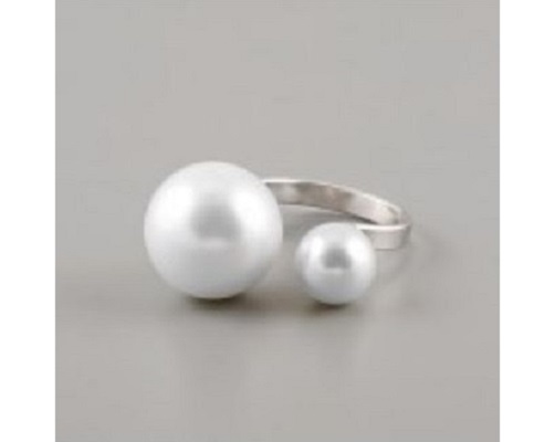 Prsten dvě perly 6/8mm