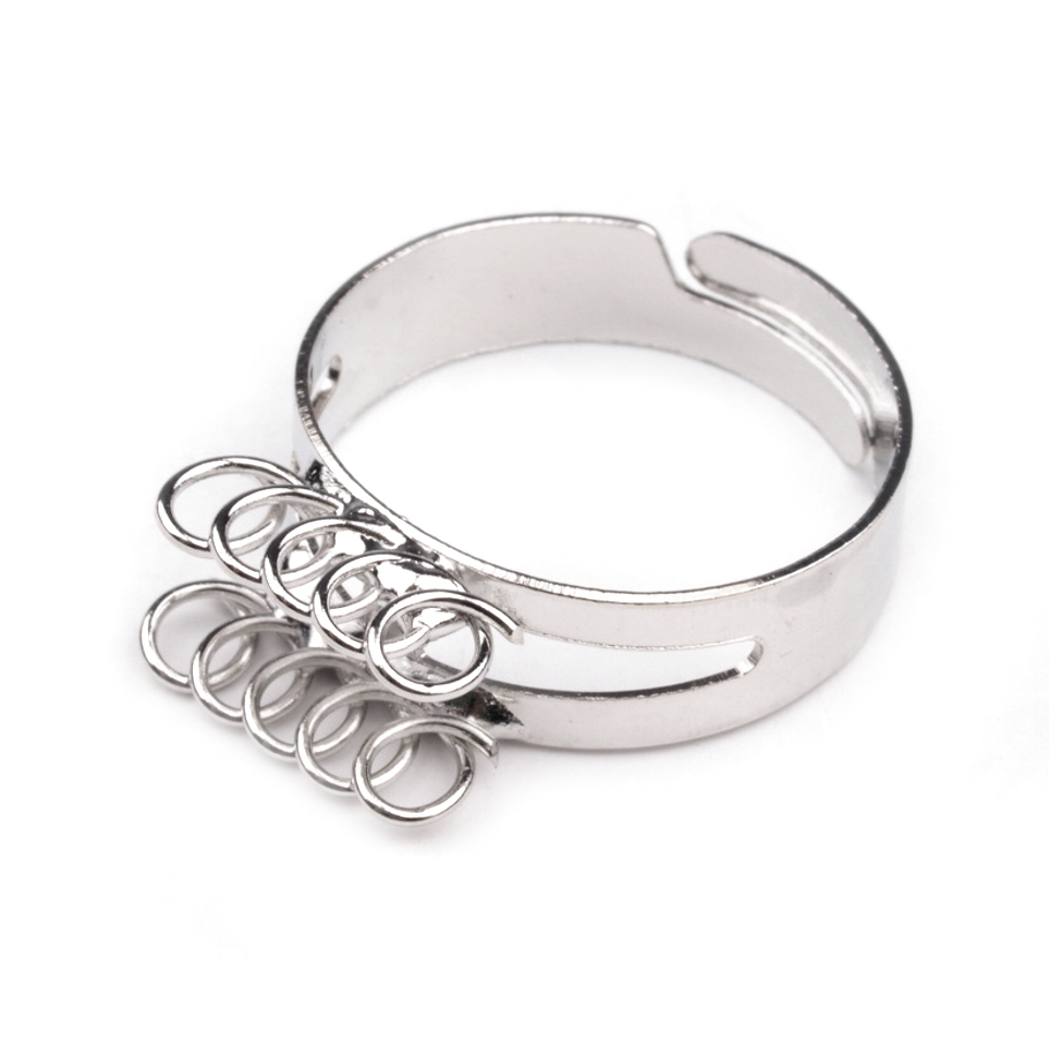 Prstýnek s 10-ti očky - platina