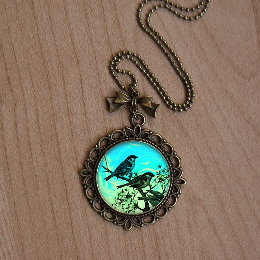 Vintage přívěsek - Ptáčci