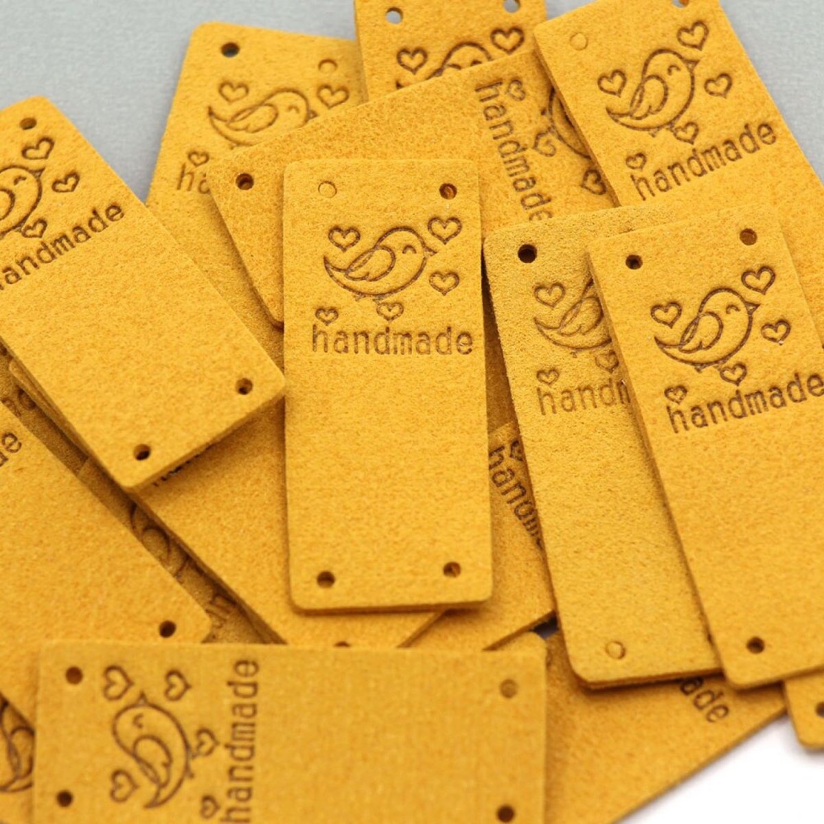 Nášivka / štítek (1ks) - hořčicová