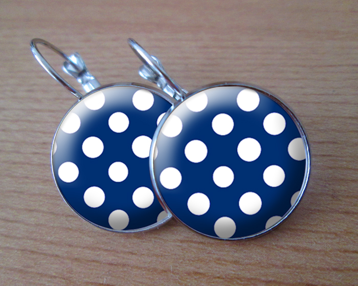 COOL VISACÍ NÁUŠNICE - Námořnické s puntíky