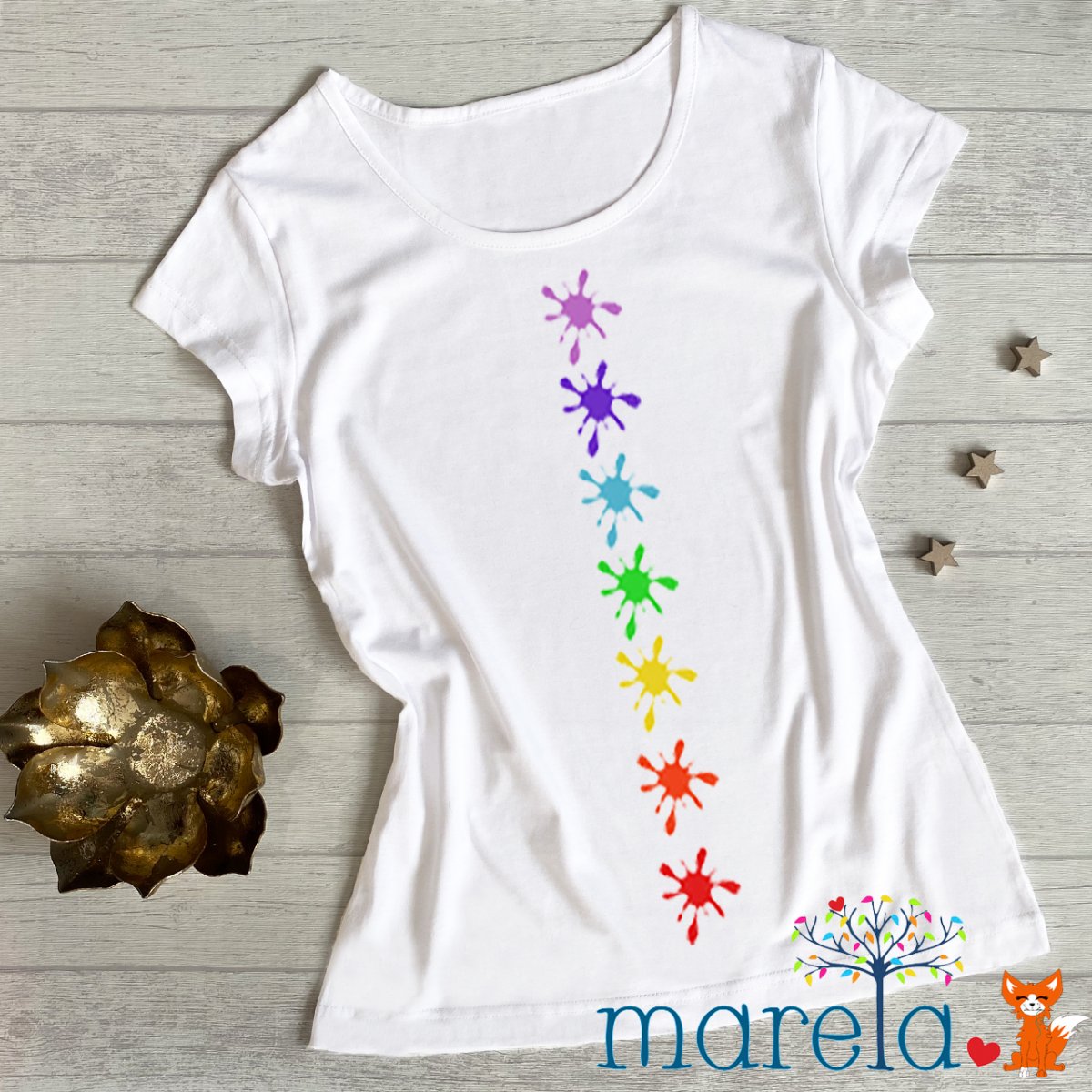 Dámské čakrové tričko kaňky