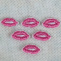 Vyšívané pusinky na panenky růžové 1,5 cm