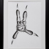 Stopa puštíka - perokresba, A4