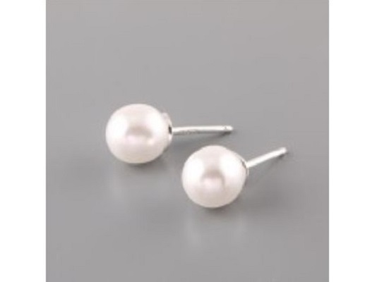 Stříbrné náušnice s perlou 8mm