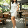 Dámské šaty MUŠELIN lístečky-S/M
