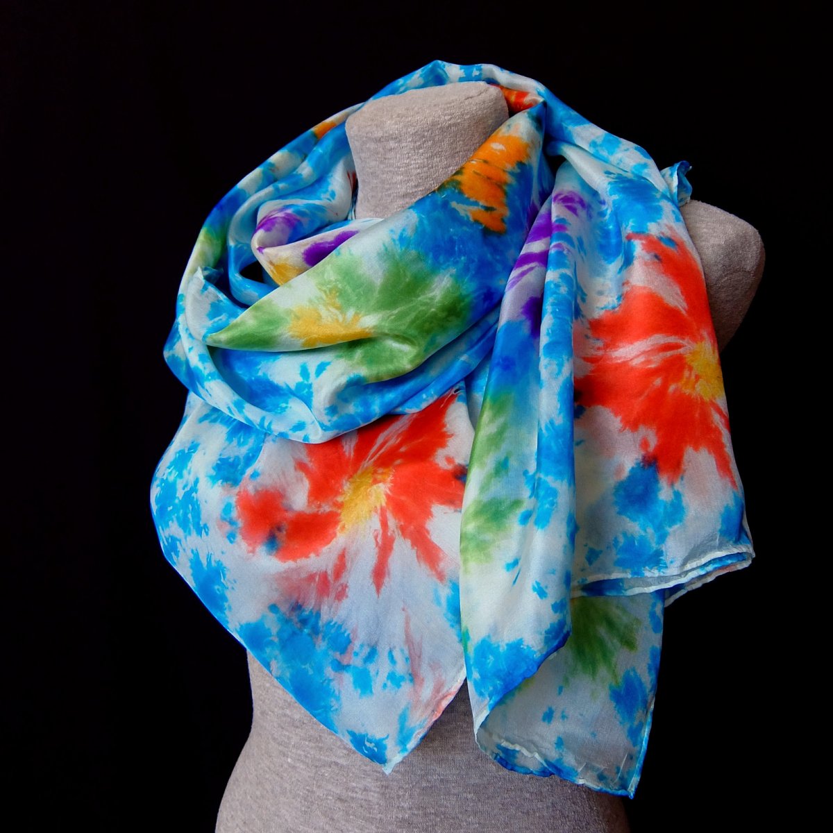 Hedvábná MAXI šála, pareo