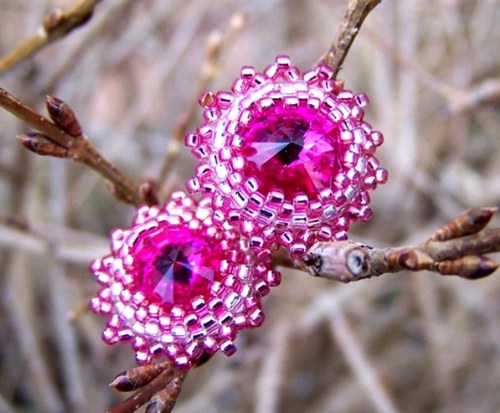 Swarovski....Fuchsia...puzetky