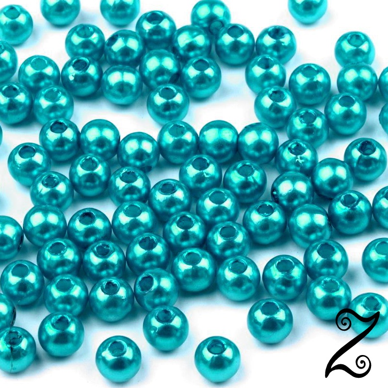 Voskovky, tyrkysová, 4 mm (100ks)