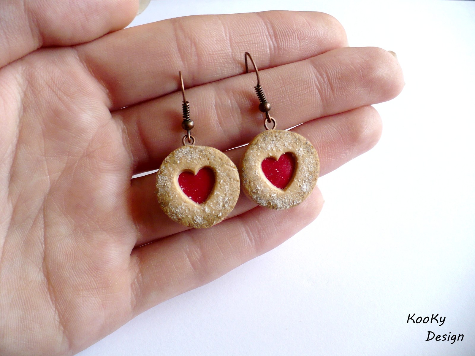 Visací náušnice - linecké cukroví