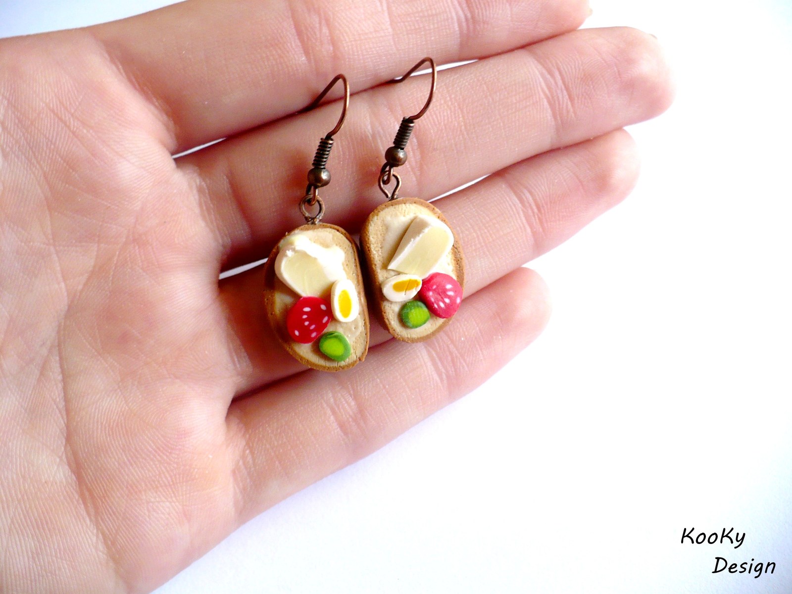 Visací náušnice - chlebíček