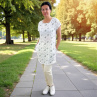 Dámské šaty MUŠELIN lístečky-S/M