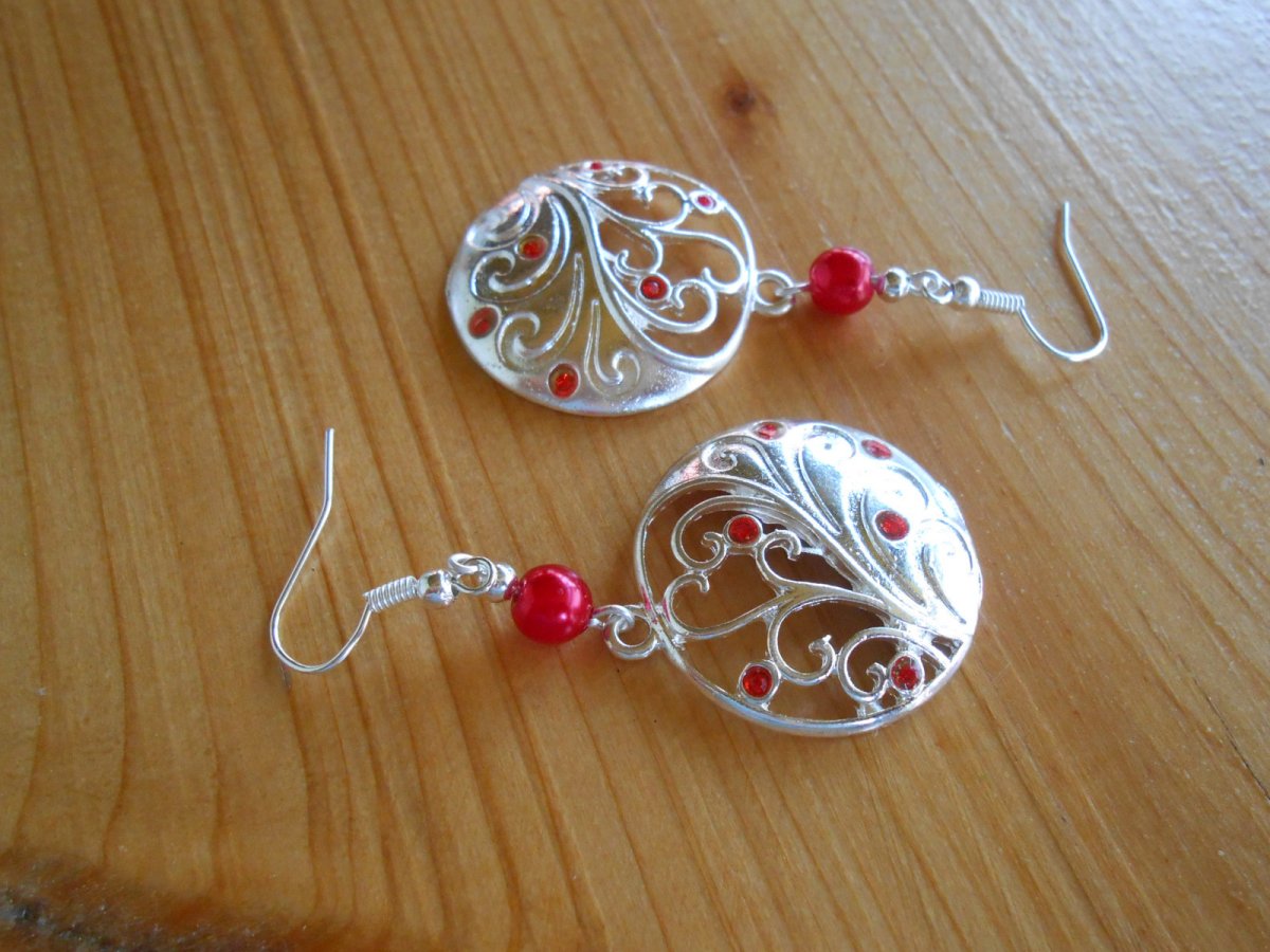 Náušnice kolečka s kamínky (808/15)