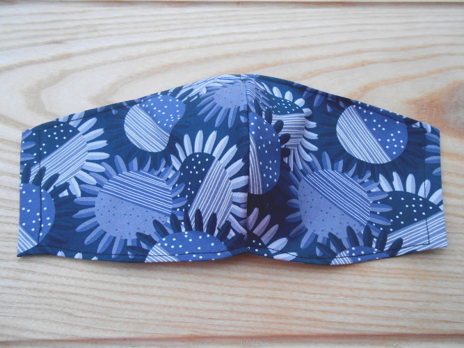 Rouška modrá se vzorem (161/20)