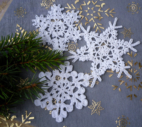 Vločky velké 3 ks bílé