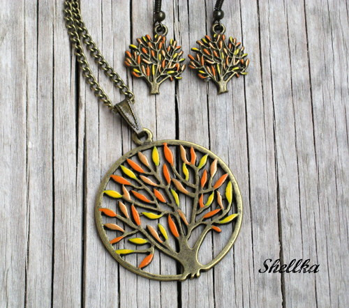 Sada náhrdelník+ náušnice ,,TREE,,6