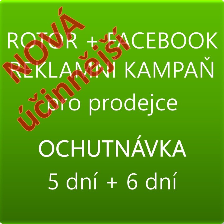 REKLAMA V ROTORU 5 dní + FB 6 dní OCHUTNÁVKA S BONUSY, pro prodejce