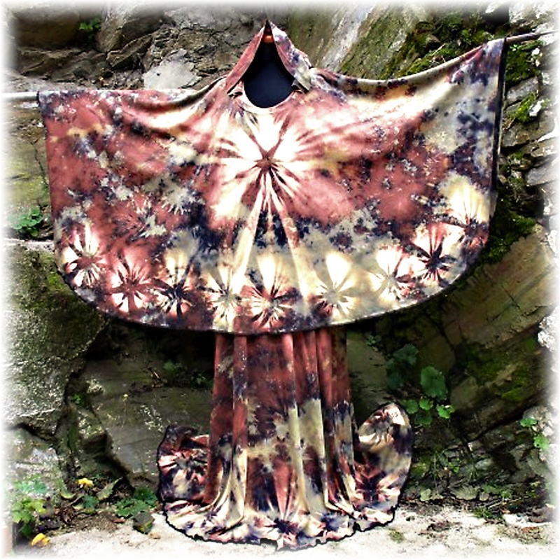 Šaty+pončo,malované