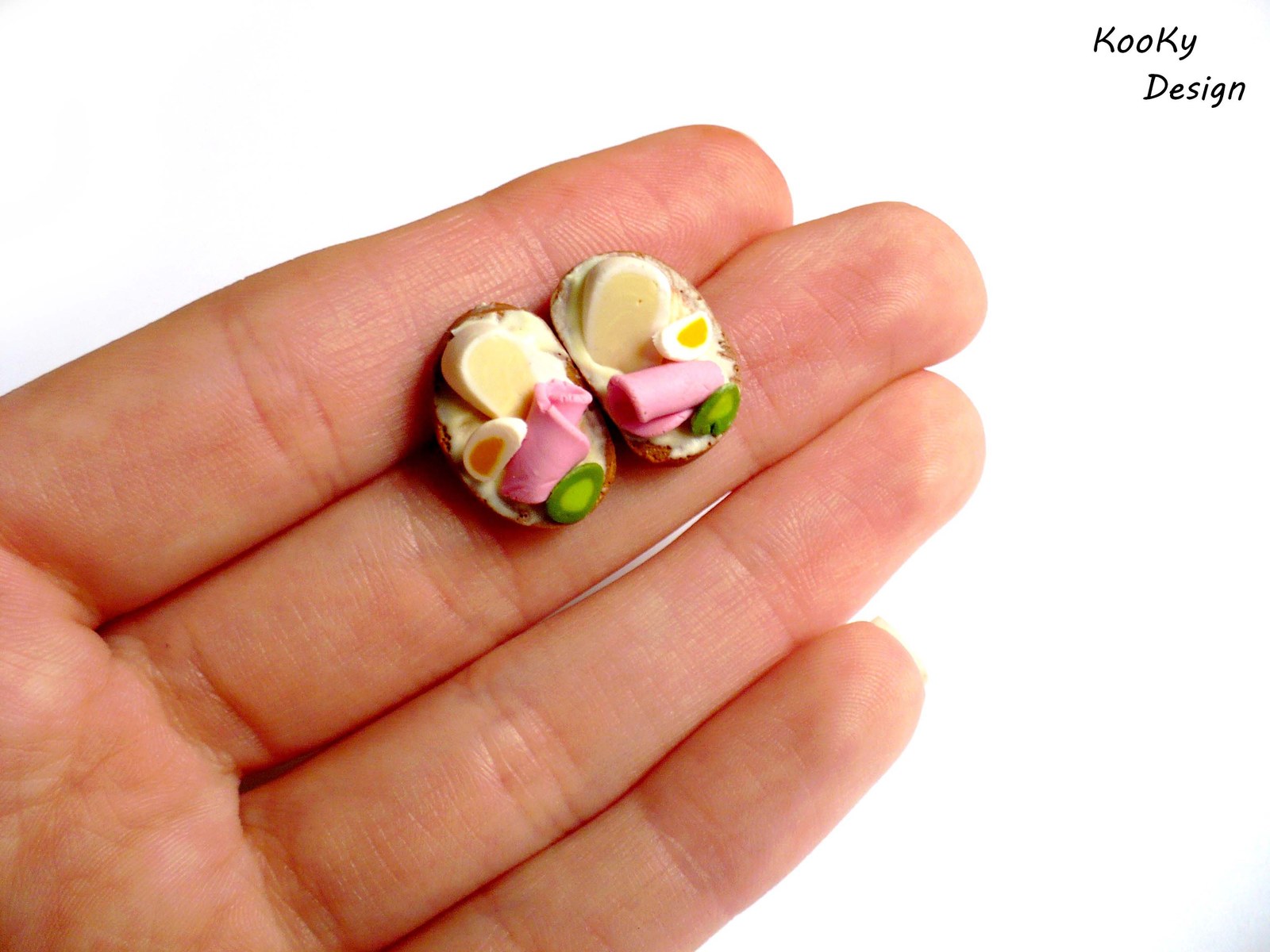 Pecičkové náušnice - chlebíčky