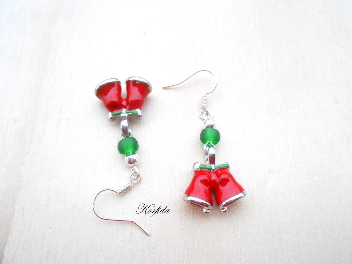 Náušnice vánoční zvonečky (793/16)