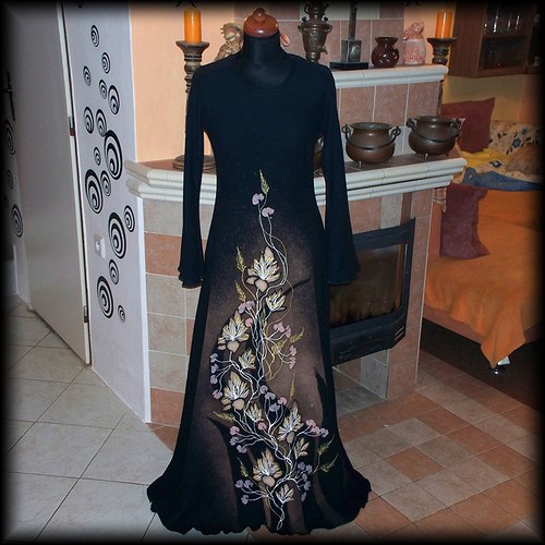 Šaty malované,M,L,XL,XXL