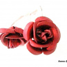 Náušnice - červené růžičky