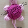 Háčkovaná želvička růžová