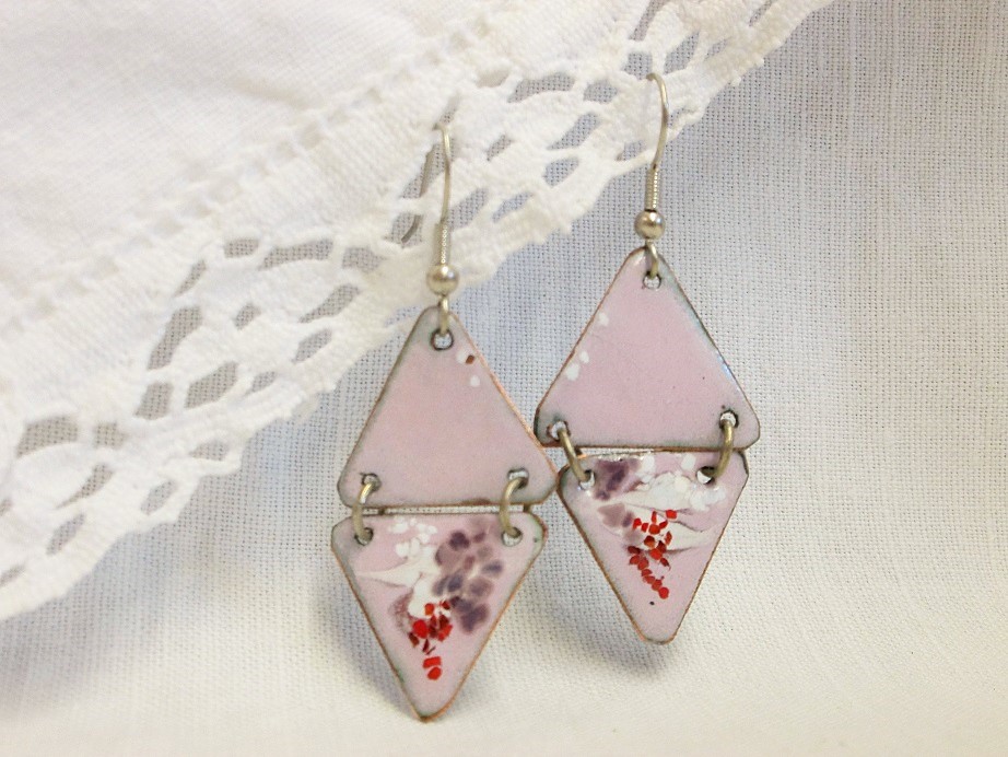 smaltované náušnice