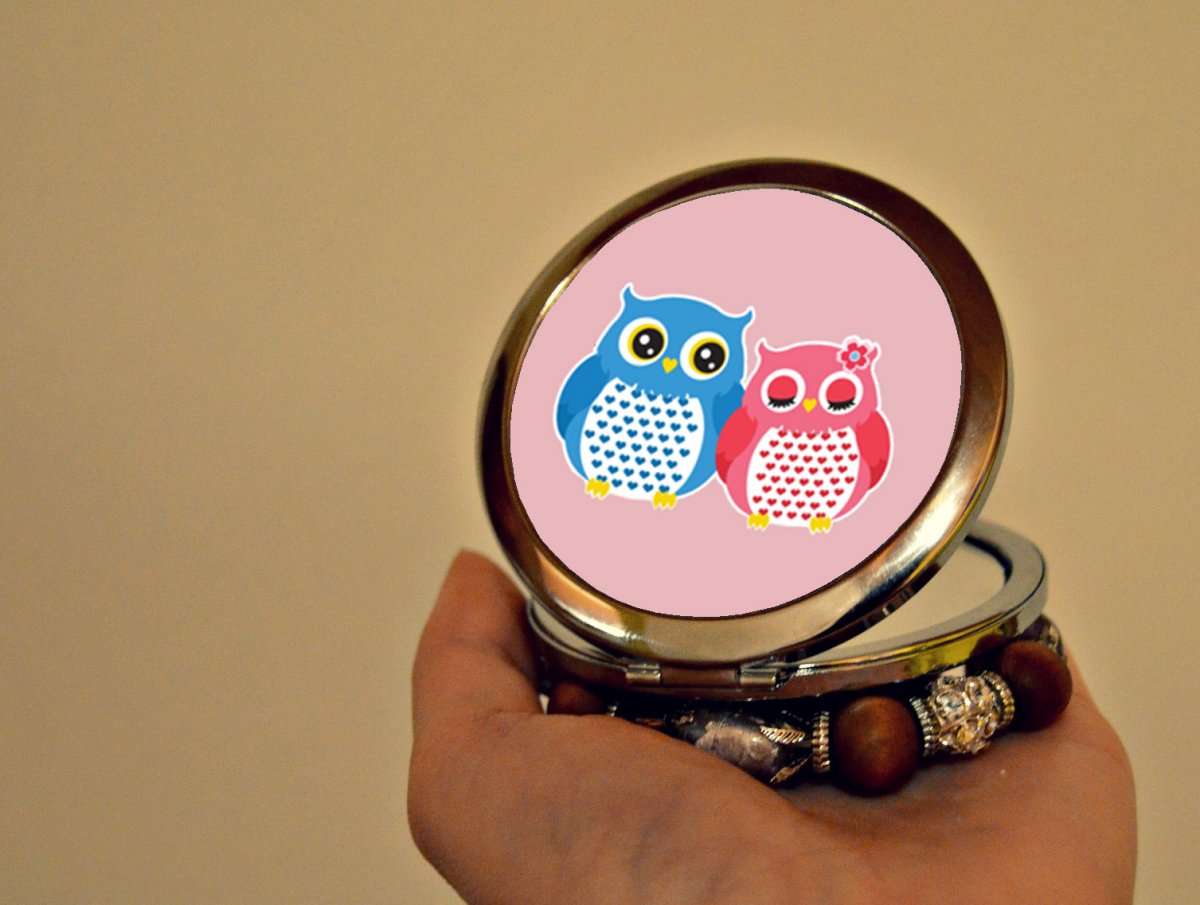  Zrcátko Tulící sovičky - růžová