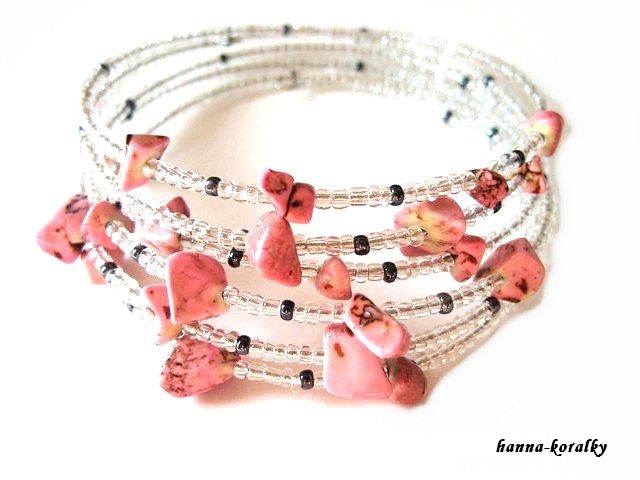 Náramek na paměťovém drátu - růžový