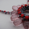 náhrdelník s růžovými kapkami