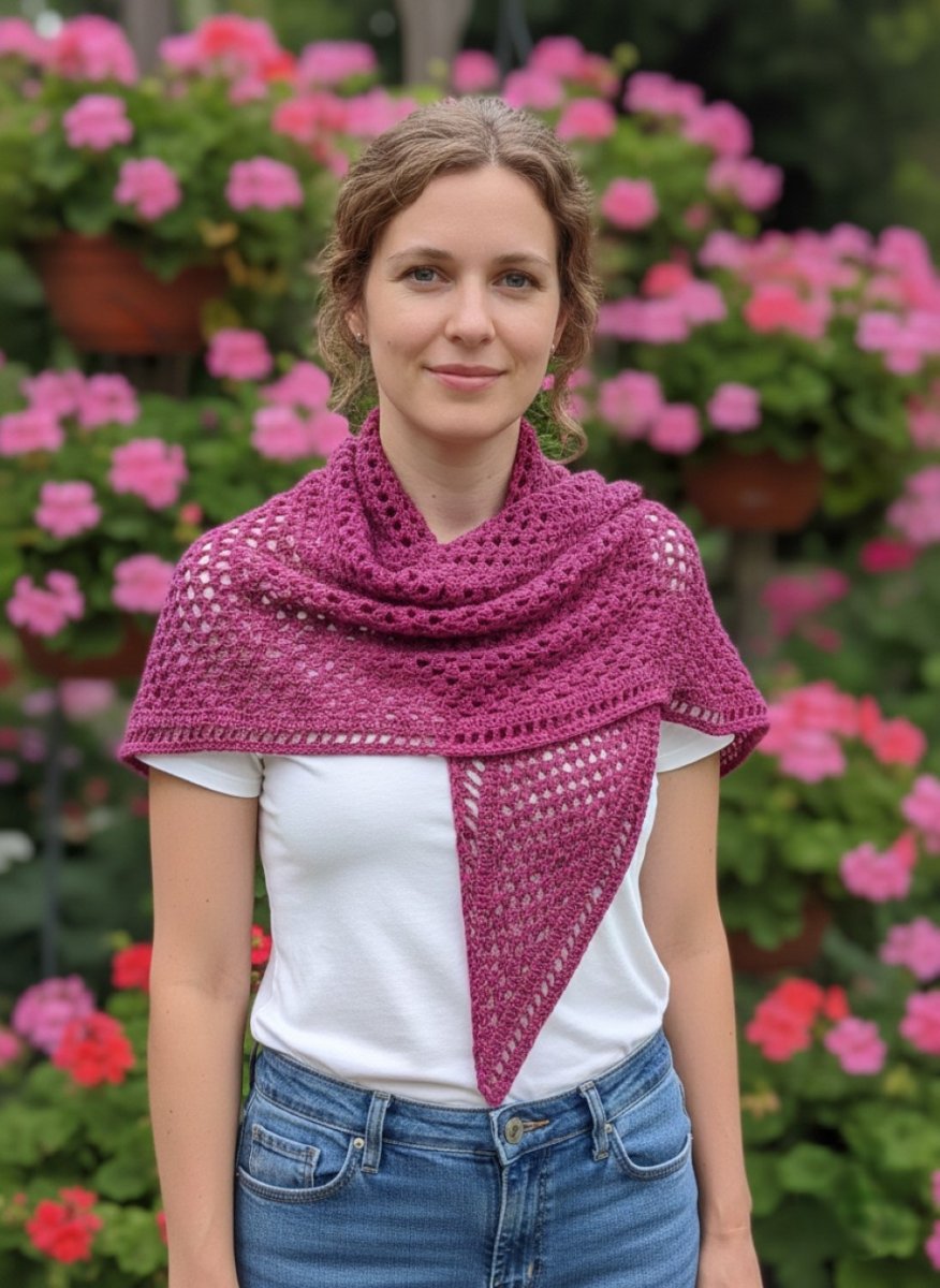 Zachumlat se růžově - háčkovaný pléd