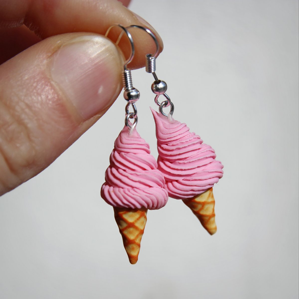 točené fimo zmrzliny růžové