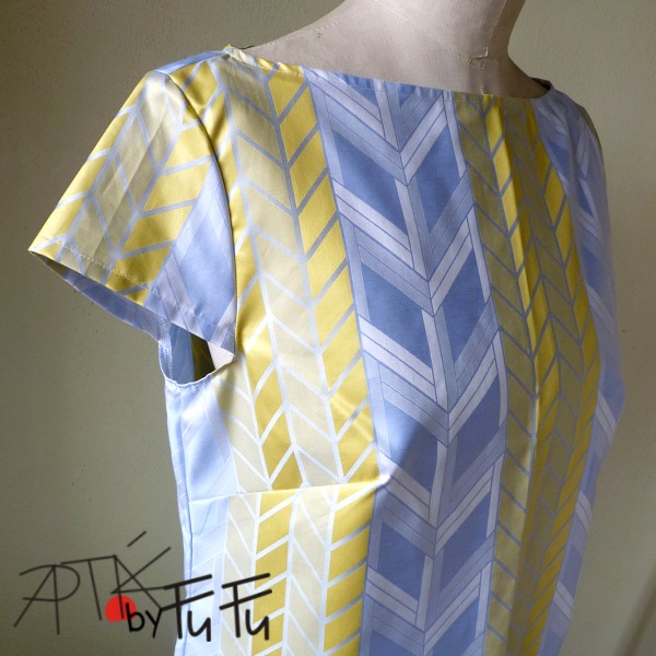 Šaty modrožluté, velikost 40