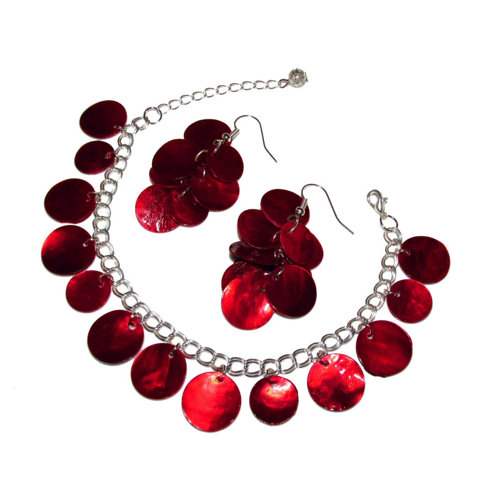 Vyrobím na přání - Perleťový náramek s náušnicemi