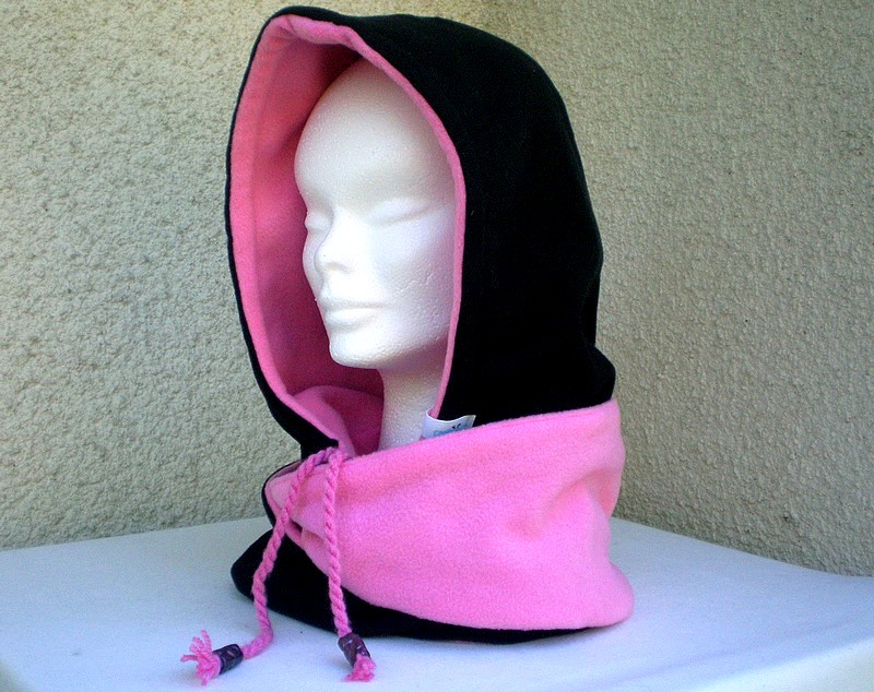 Šálák-oboustranný nákrčník s kapucou